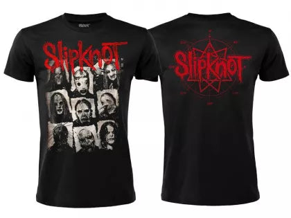 Camiseta Slipknot - Xerox con doble estampado y diseño oscuro inspirado en la estética industrial y agresiva de la banda, ideal para los fans del nu metal más intenso.
