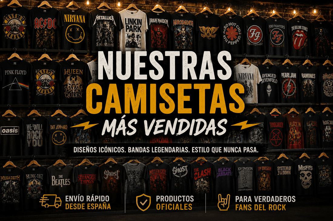 Nuestras camisetas más vendidas en RockTheNight - RockTheNight