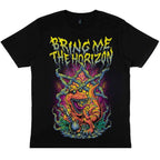 Camiseta Bring Me The Horizon – Smoking Dinosaur con un diseño original y atrevido que combina el arte alternativo con la energía del metal moderno. Ideal para fans del estilo rompedor de la banda británica.