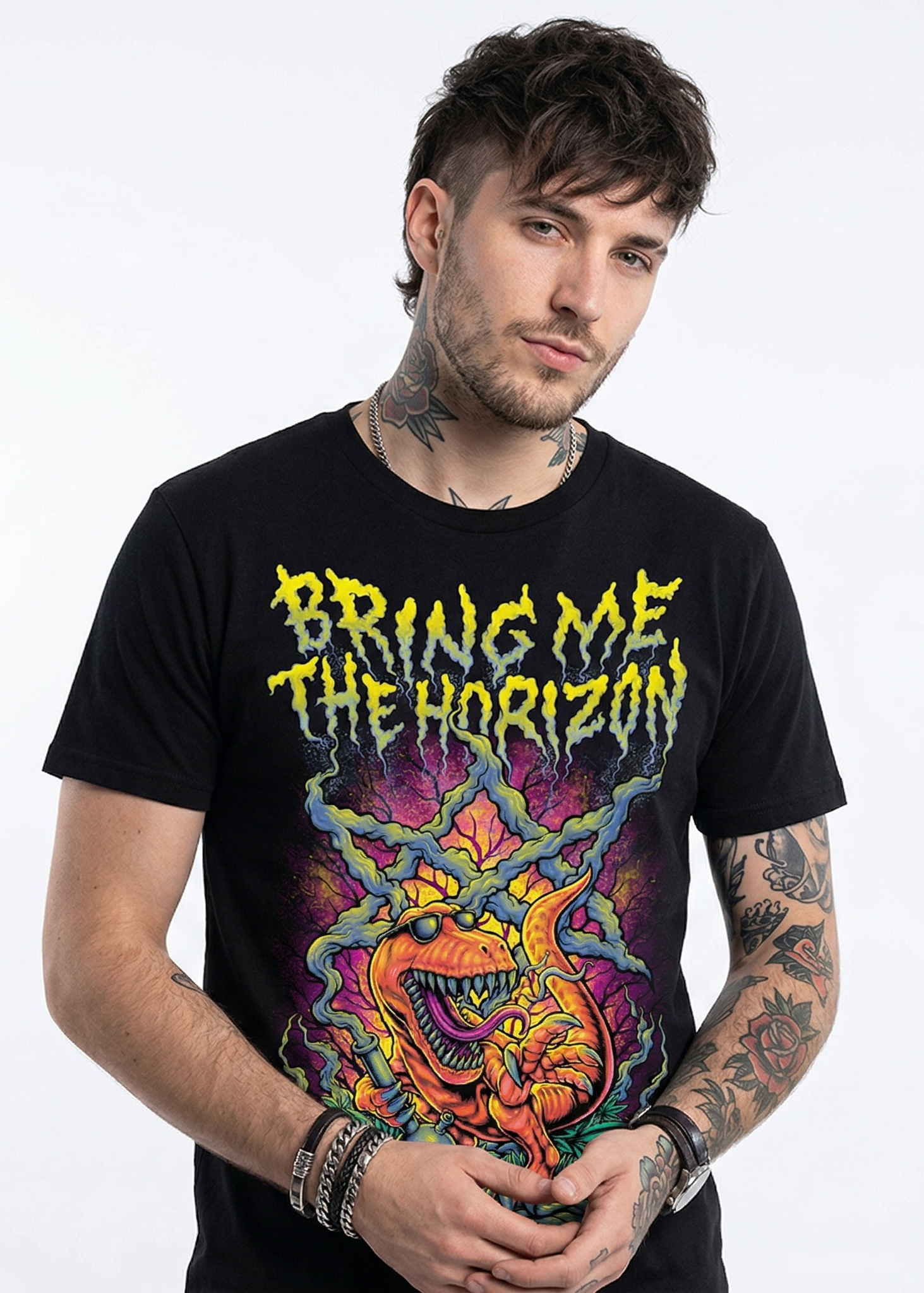 Camiseta BMTH smoking dinosaur