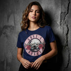 Crop Top Guns N' Roses - Classic Logo (Azul Marino) - Mujer
