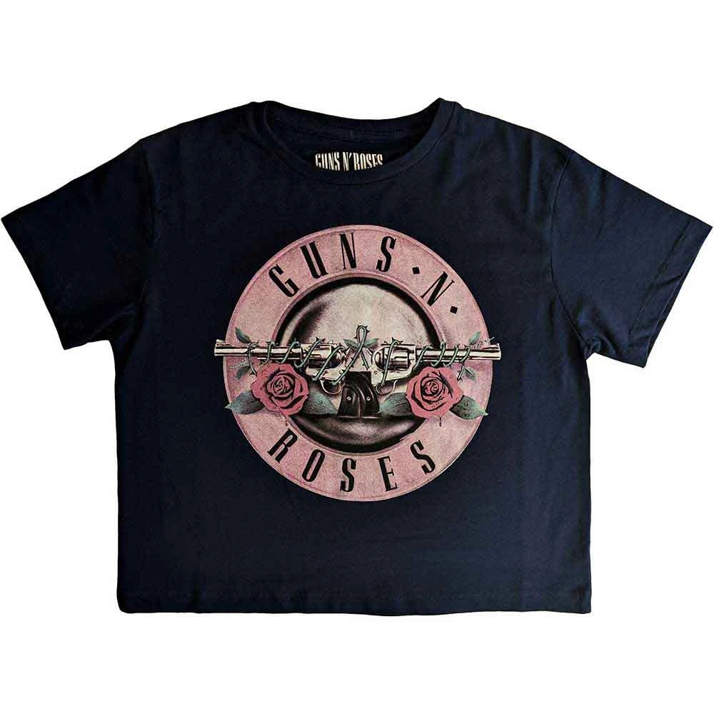 Crop Top Guns N' Roses - Classic Logo (Azul Marino) - Mujer