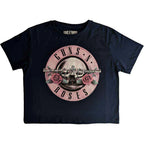 Crop Top Guns N' Roses - Classic Logo (Azul Marino) - Mujer