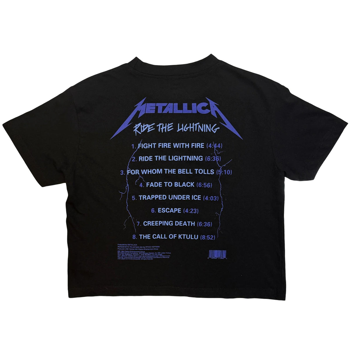Crop Top Metallica - Ride the Lightning - Mujer
