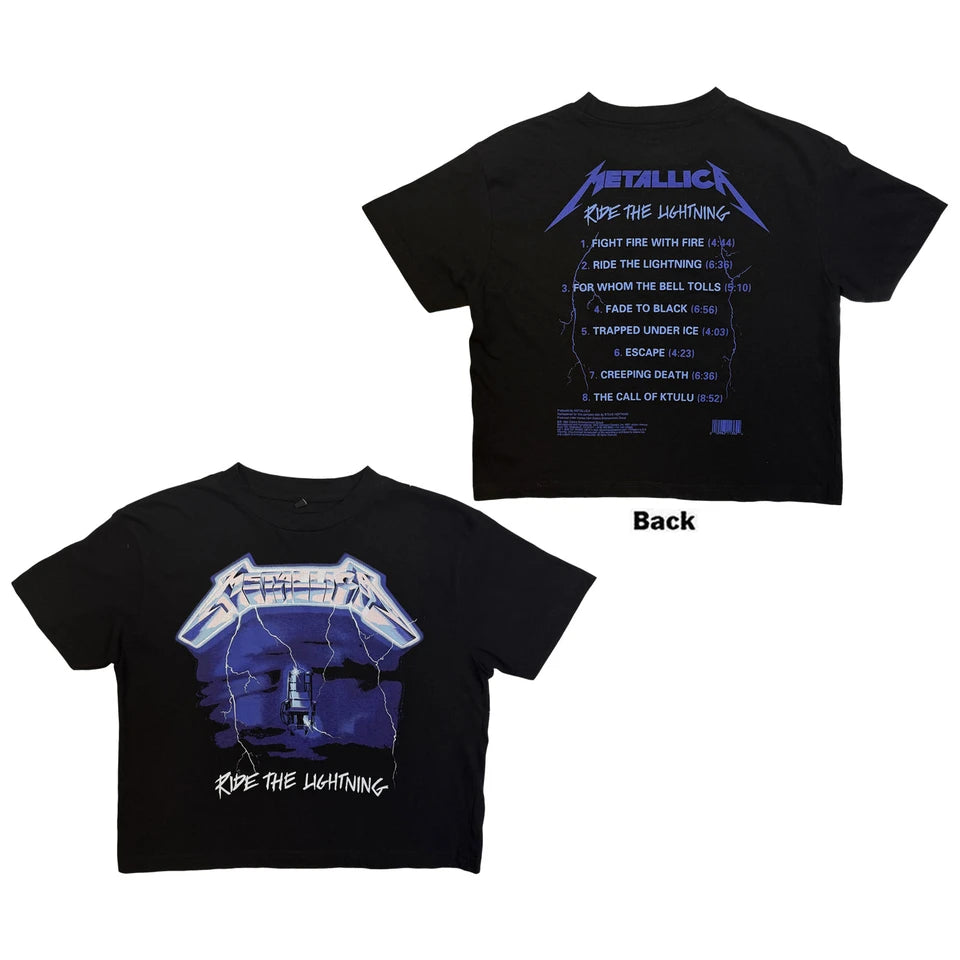 Crop Top Metallica - Ride the Lightning - Mujer