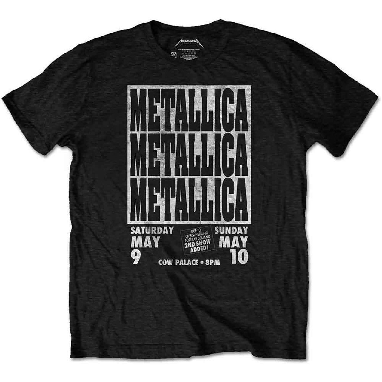 Camiseta Metallica - Cow Palace - Unisex