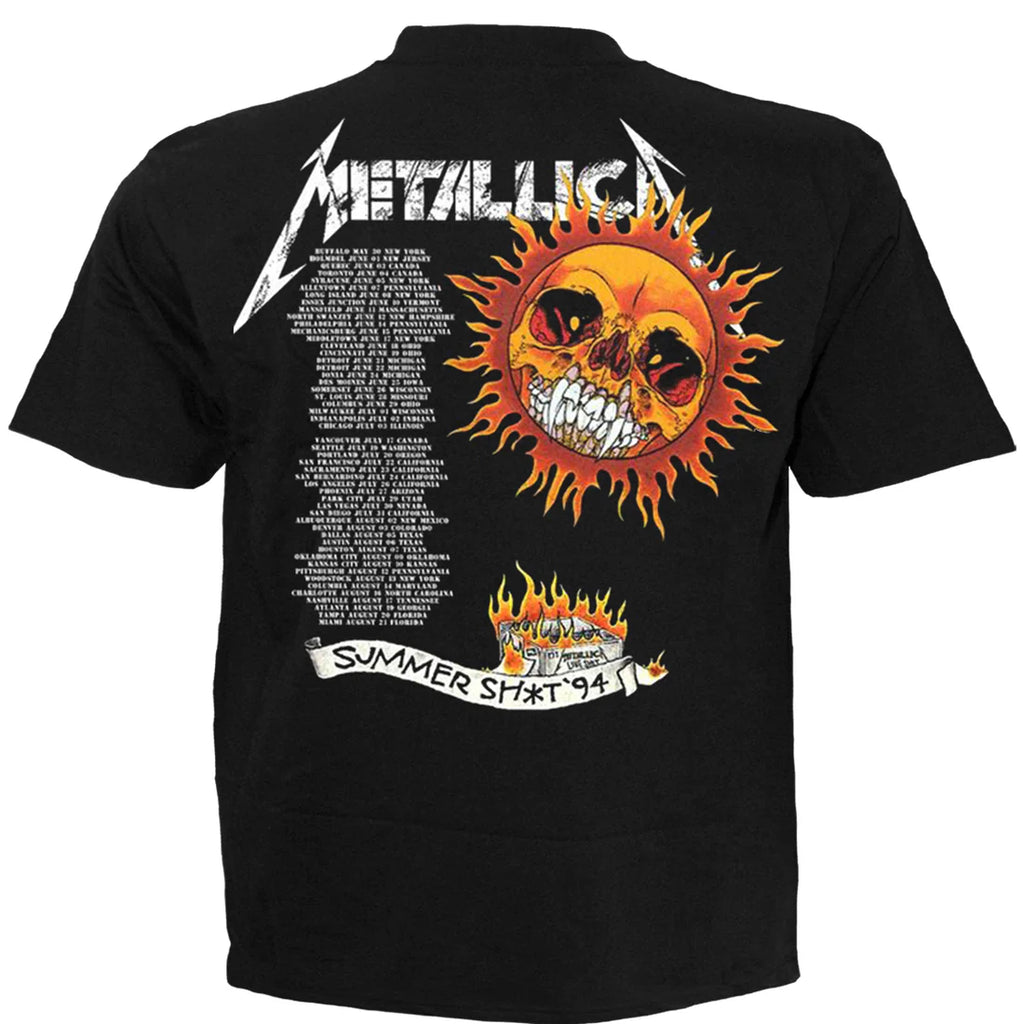 Camiseta Metallica - Flaming Skull Tour 94