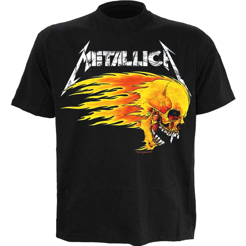 Camiseta Metallica - Flaming Skull Tour 94