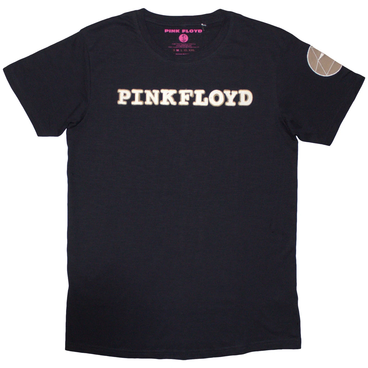 Camiseta Pink Floyd - Logo & Prism Applique - Unisex
