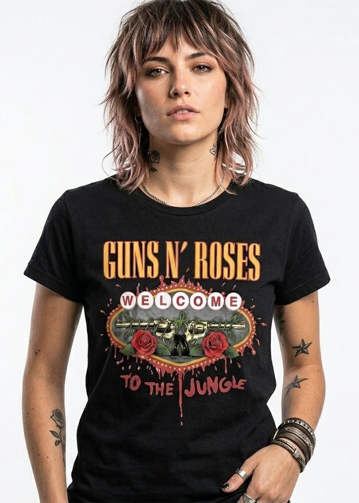 Camiseta Guns n' Roses - Welcome to the Jungle - Mujer - RockTheNight
