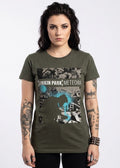 Camiseta Linkin Park - Meteora Drip Collage (Verde) - Mujer - RockTheNight