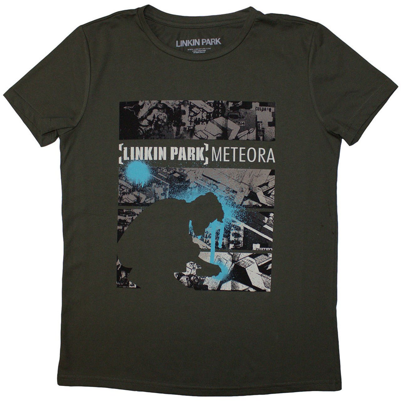 Camiseta Linkin Park - Meteora Drip Collage (Verde) - Mujer - RockTheNight