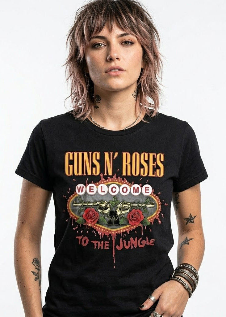 Camiseta Guns n' Roses - Welcome to the Jungle - Mujer